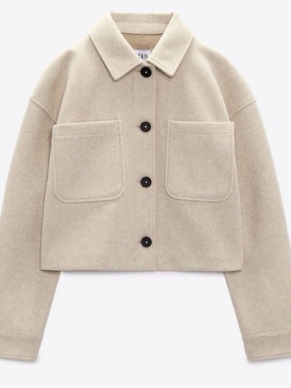 Zara Cropped Button Front Top